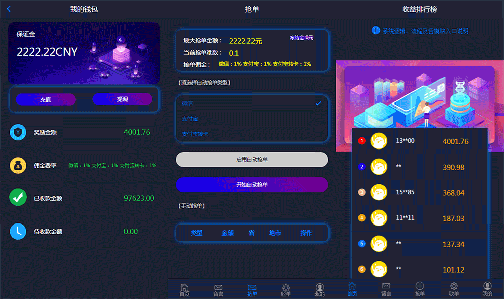 支付系统,抢单系统